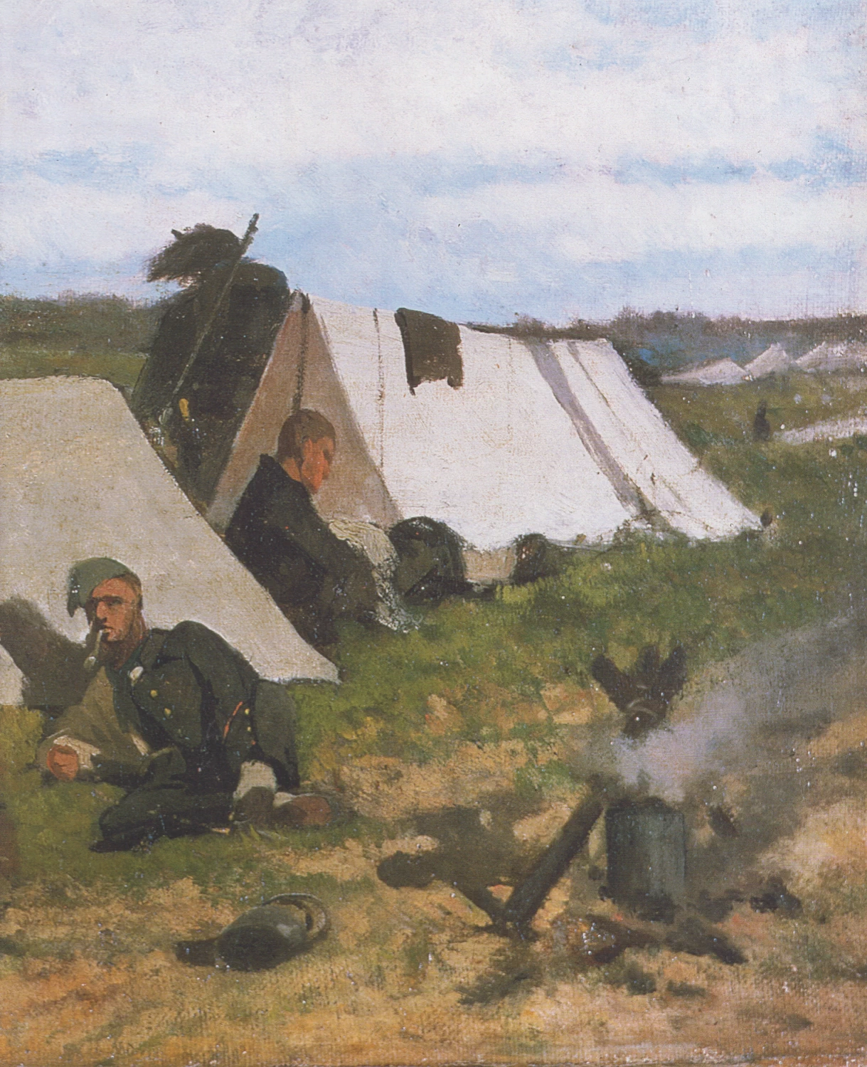 Accampamento di bersaglieri - dettaglio